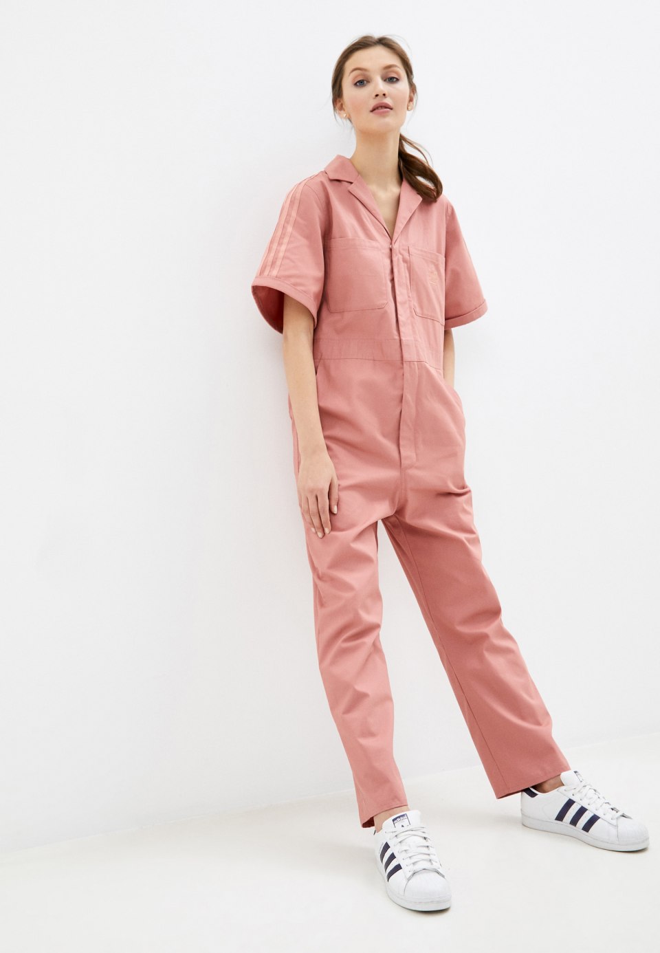Розовый комбез женский летний