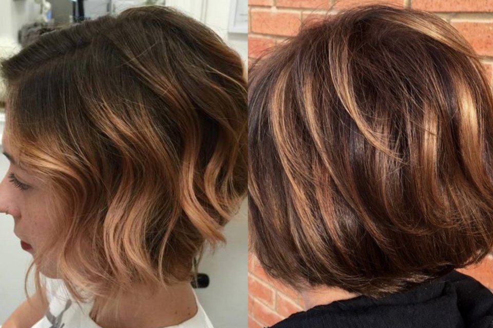 Колорирование на тёмные волосы Боб каре