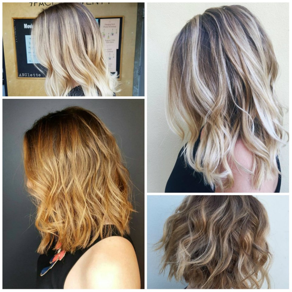 Омбре балаяж на темные волосы каре