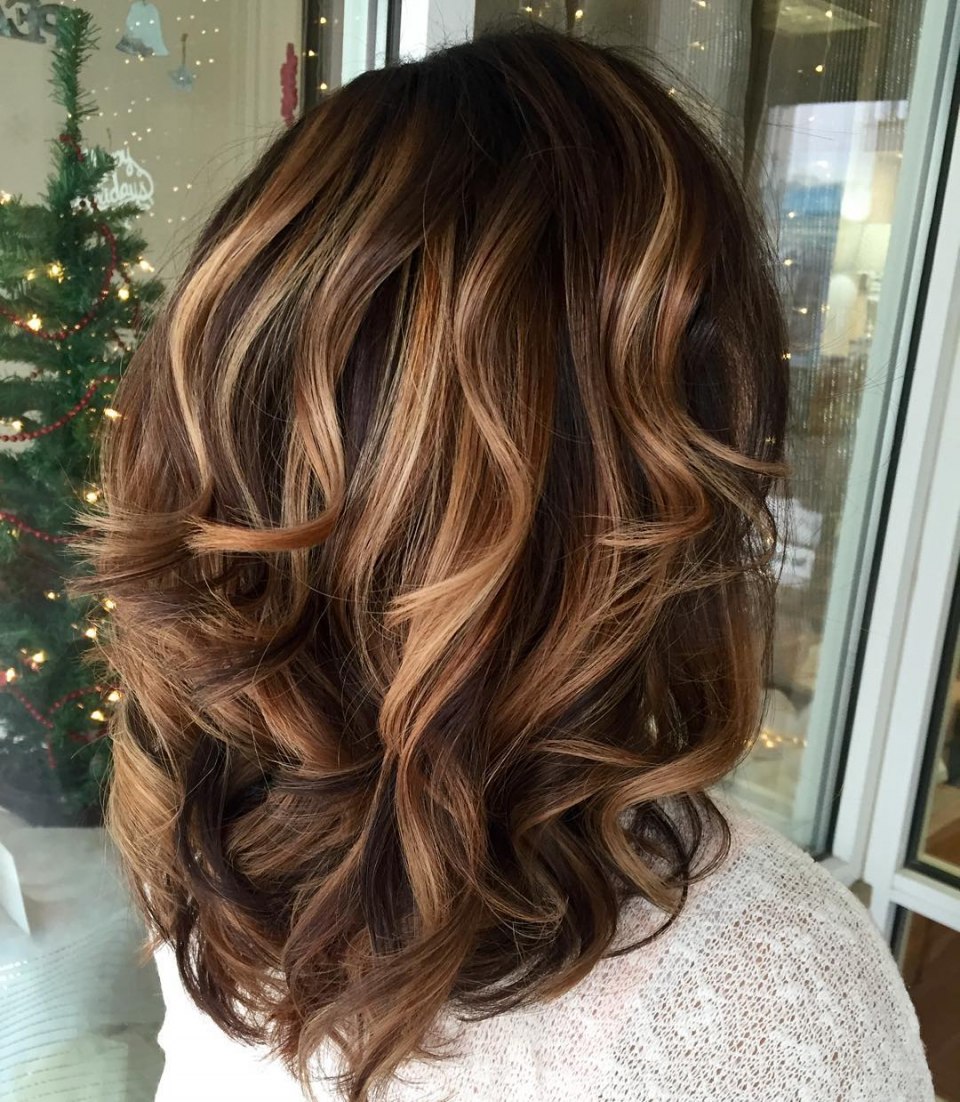 Объем на средних волосах балаяж