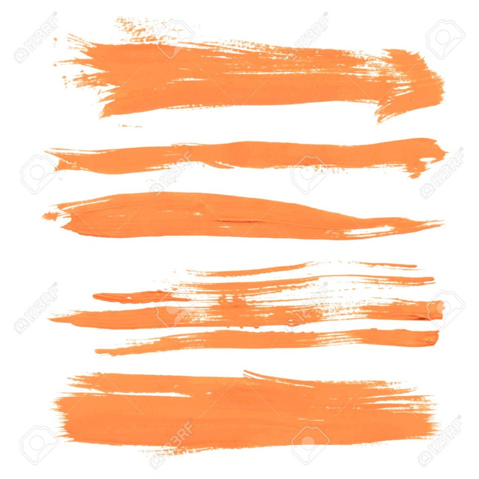 Акриловые мазки на белом фоне