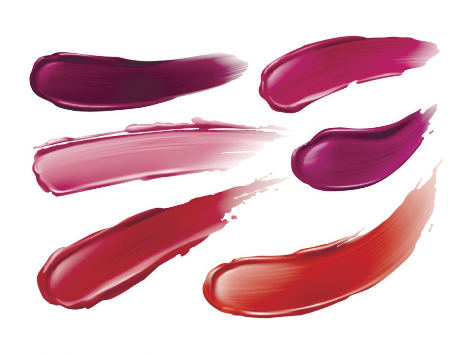 Мазки лака на белом фоне