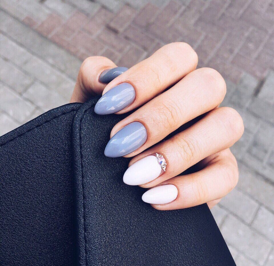 Нюдовый френч 2021 миндаль