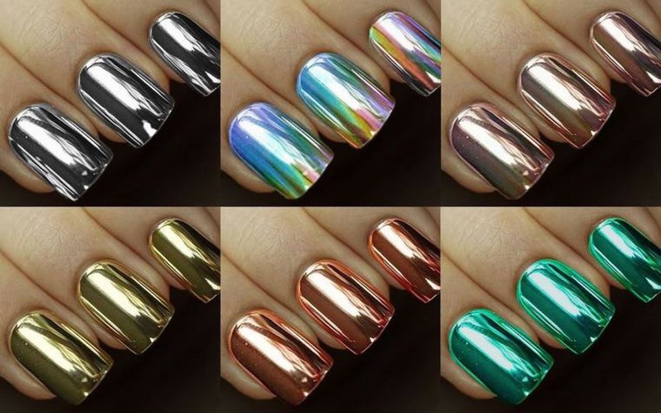 Маникюр 2019 Жемчужная втирка