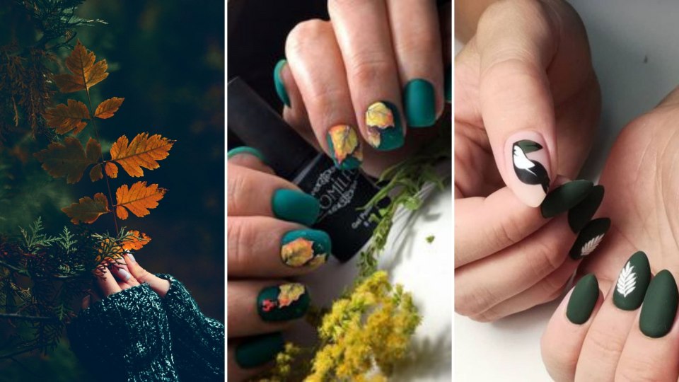 Маникюр осень фото