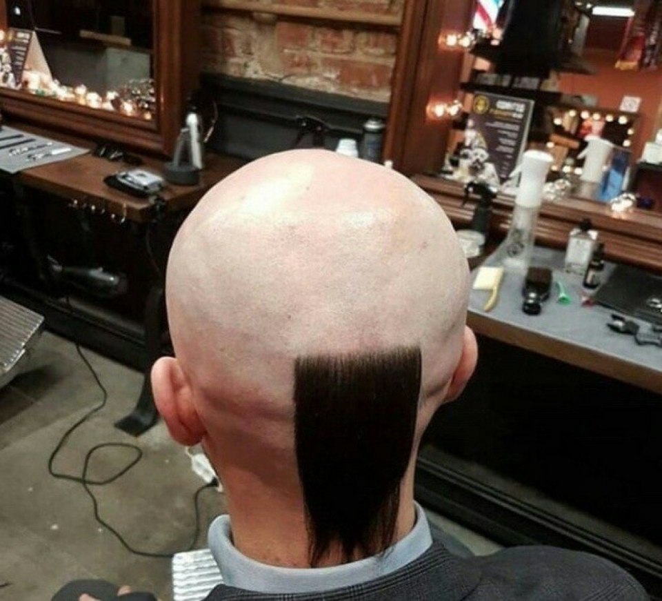 Смешные лысые прически