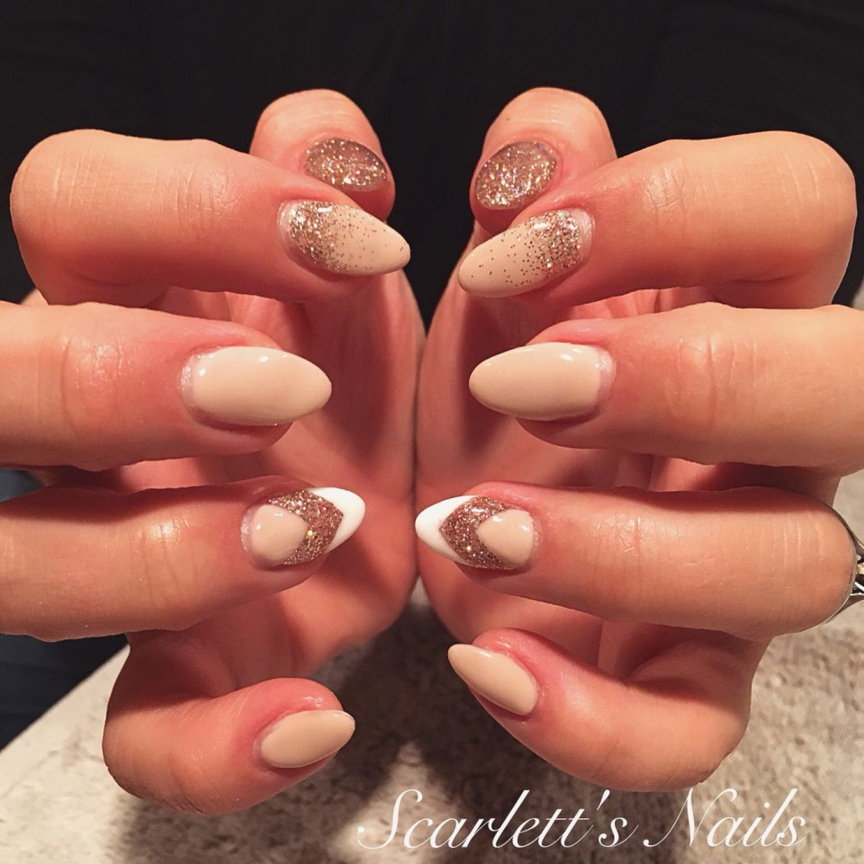 Ногти цвета шампань маникюр