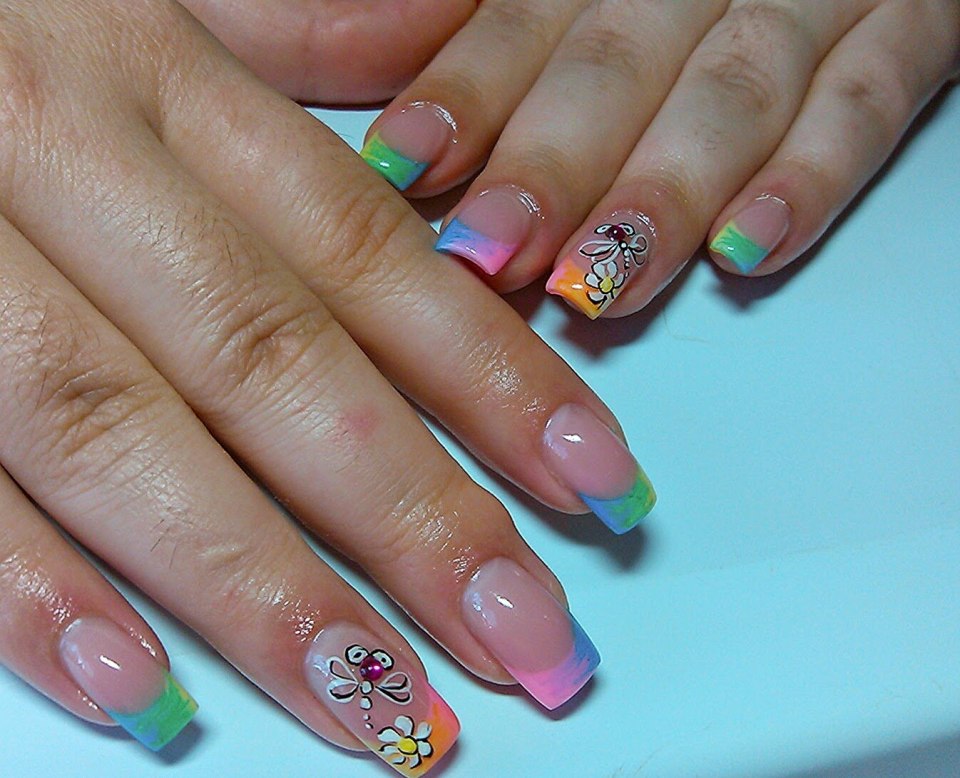 Разноцветный френч