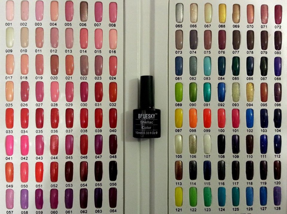 Блюскай гель лак палитра