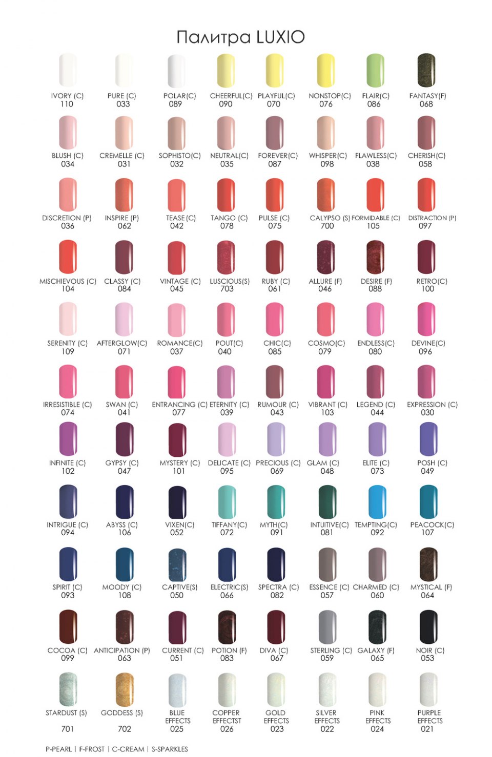 Гель лак Коди палитра