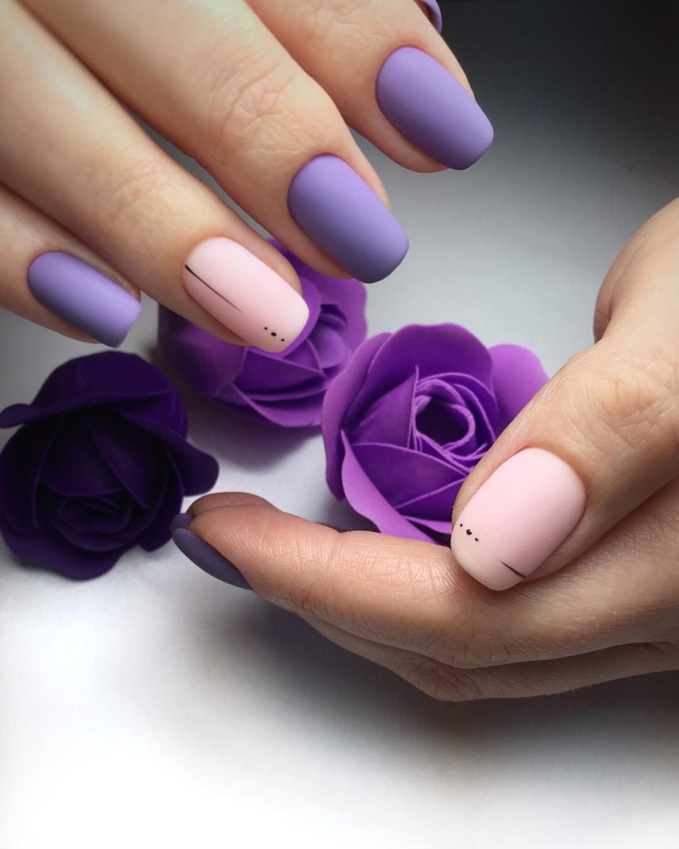 Матовый маникюр