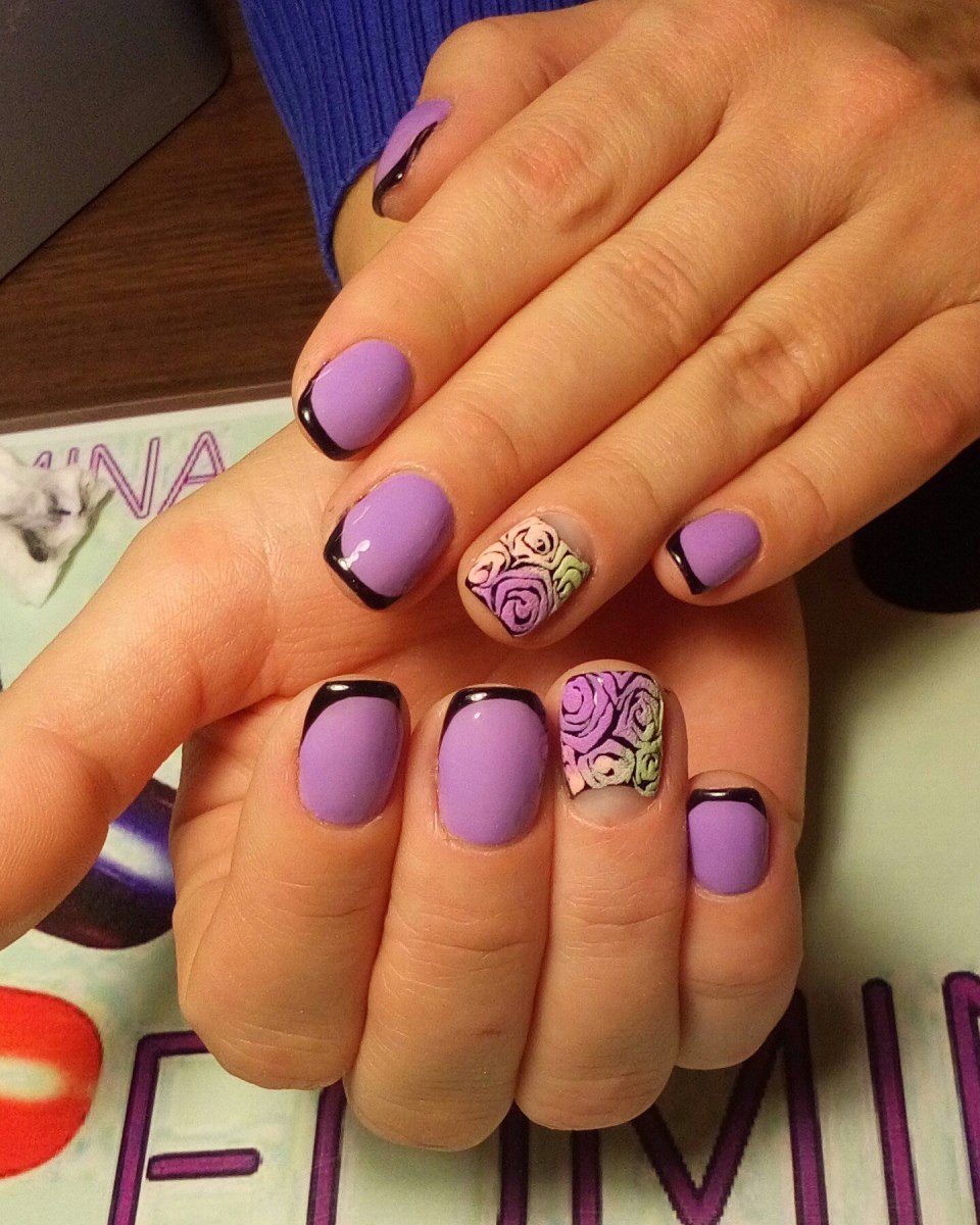 Выкладной френч сиреневый