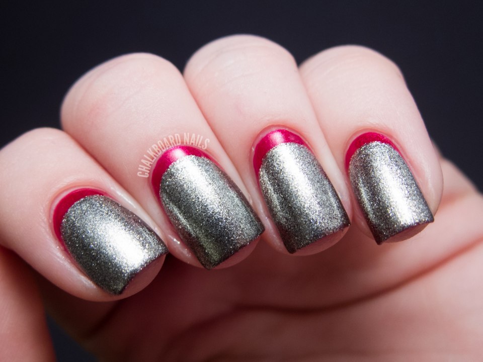 Маникюр руффиан блестками