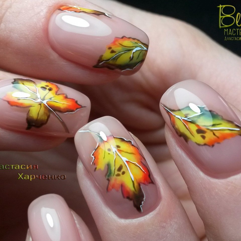 Ксения Купина дизайн ногтей акварель