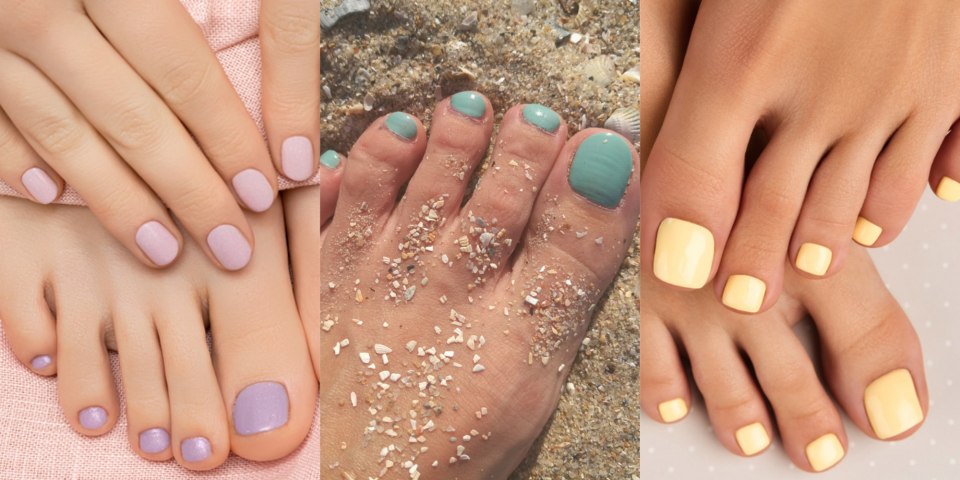 Фото маникюра и педикюра вместе