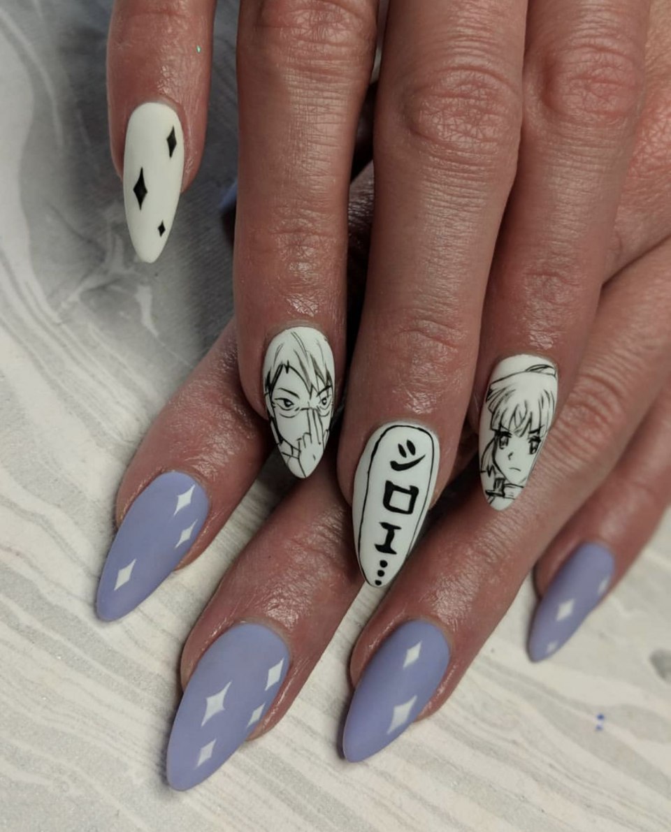 Дизайн ногтей аниме