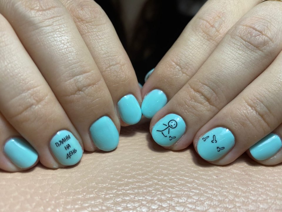 Контрастный маникюр