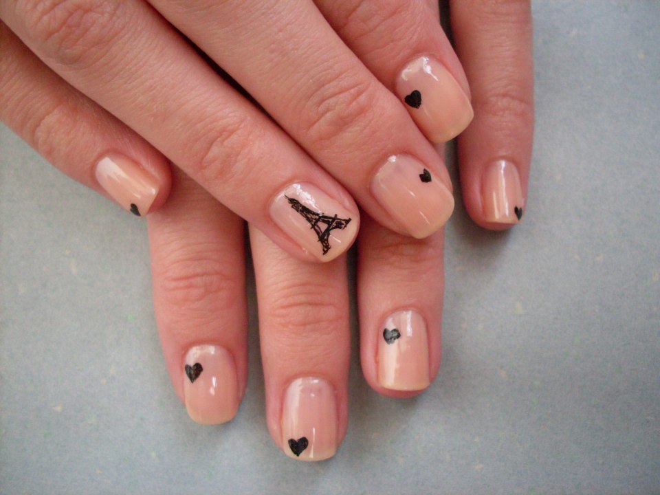 Маникюр в школу наращивание