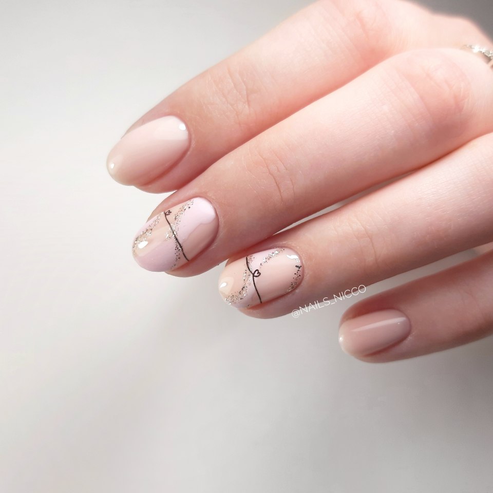 Маникюр на короткие ногти без рисунка