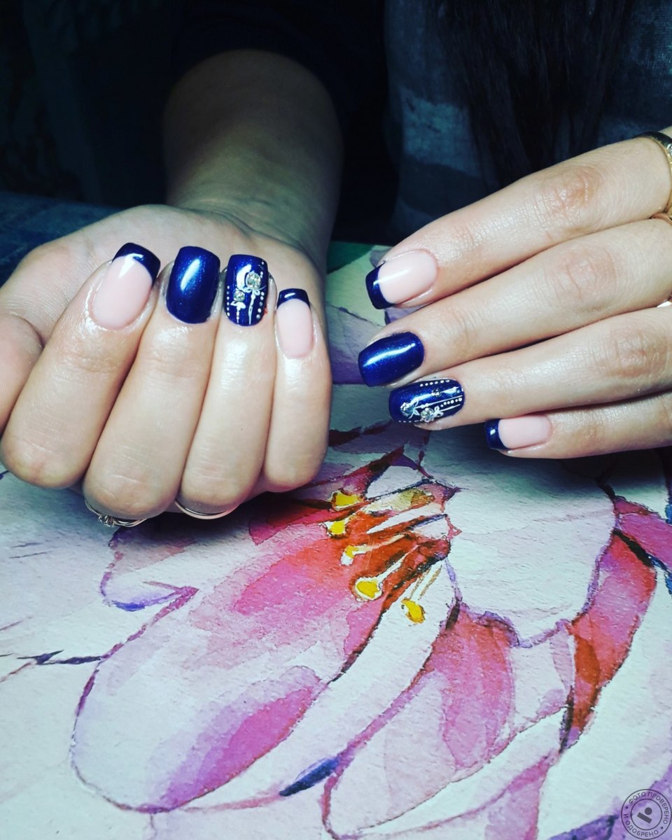 Корейский маникюр на длинные ногти