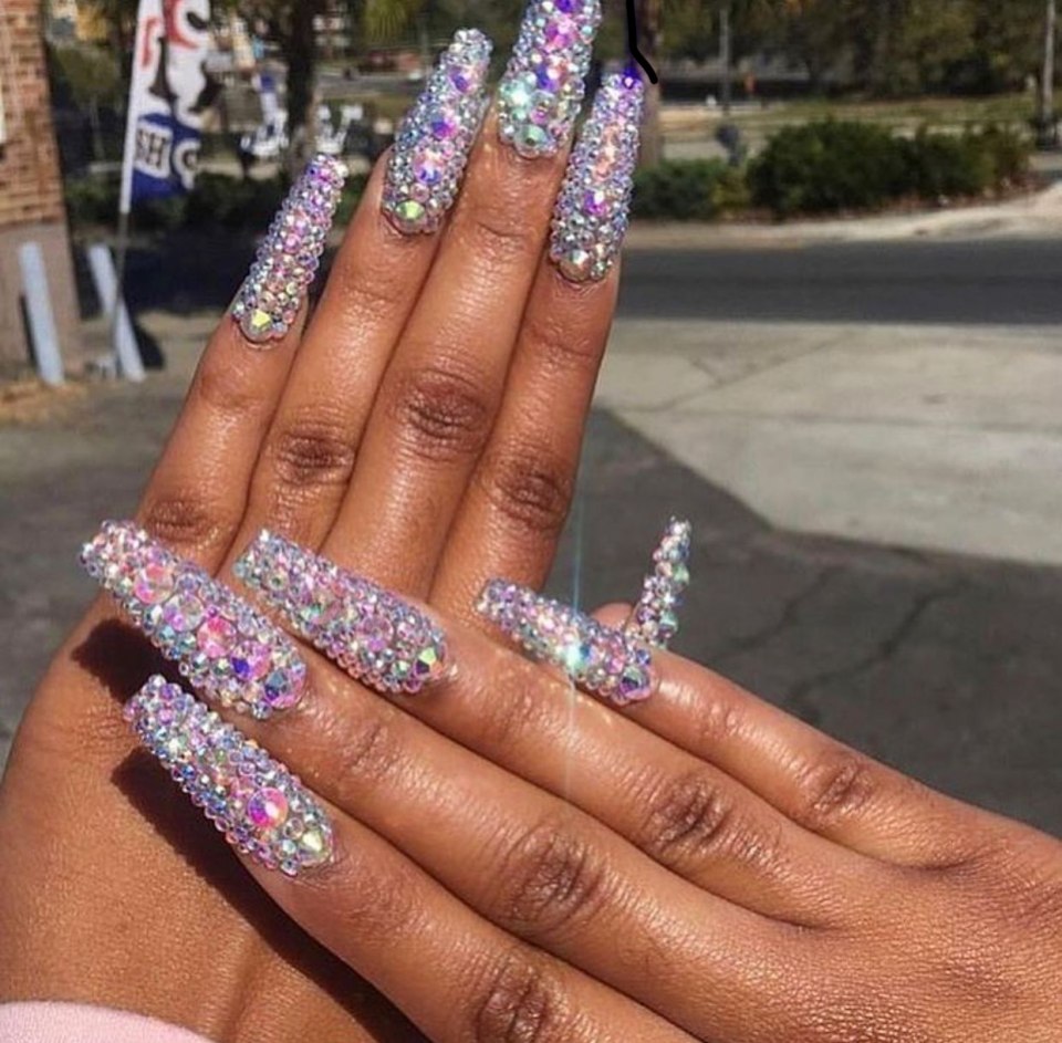 Супер маникюр на длинные ногти