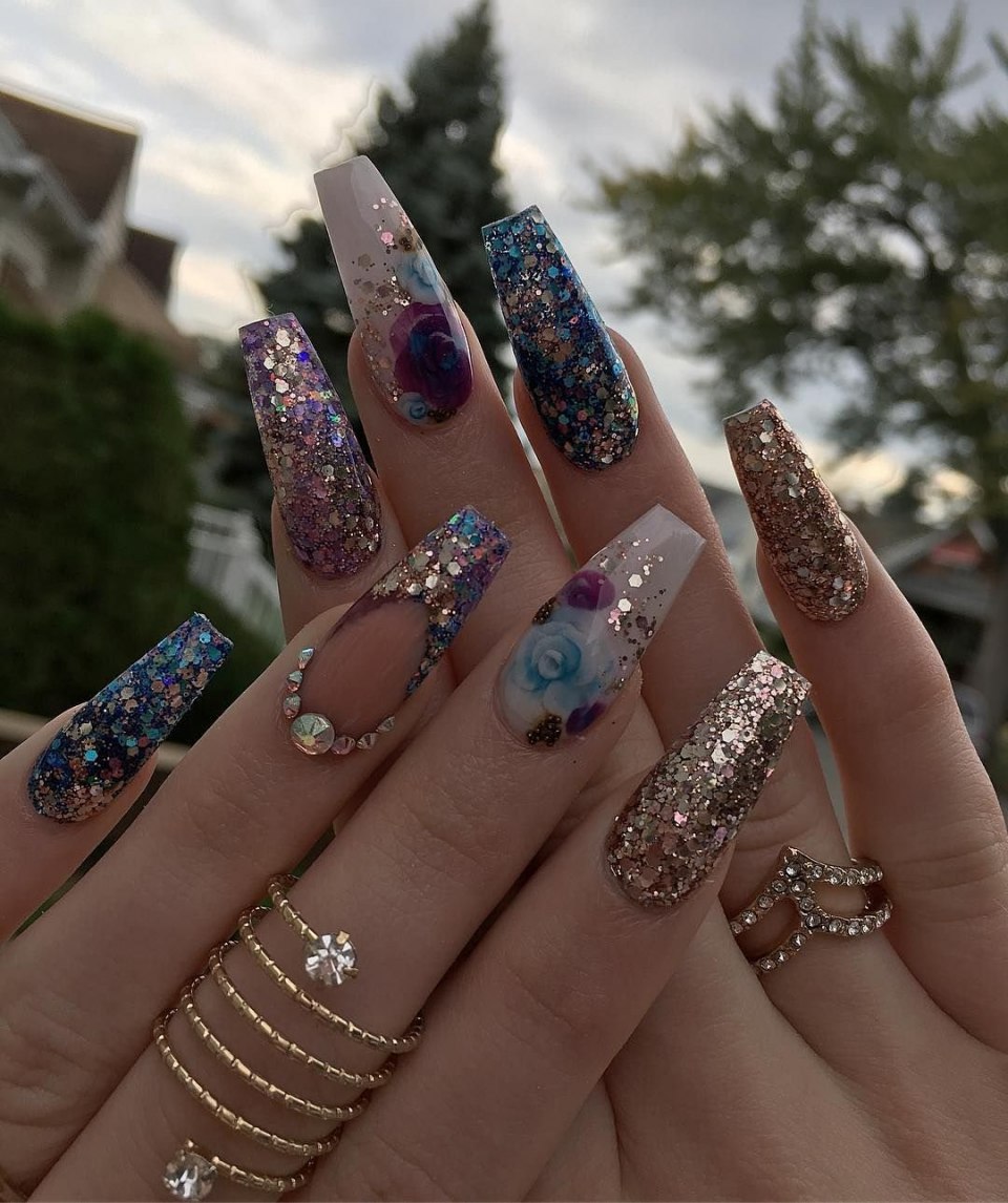 Шикарные блестящие ногти