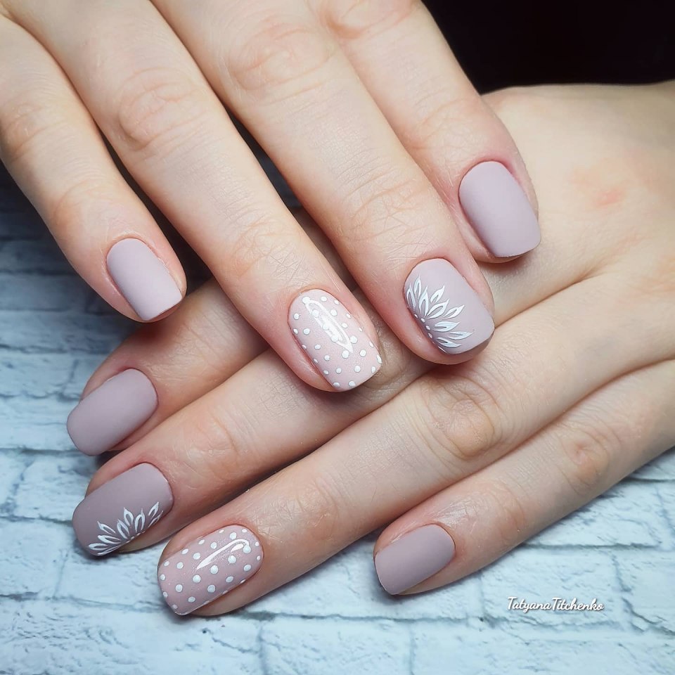 Шеллак на короткие ногти пастельные тона