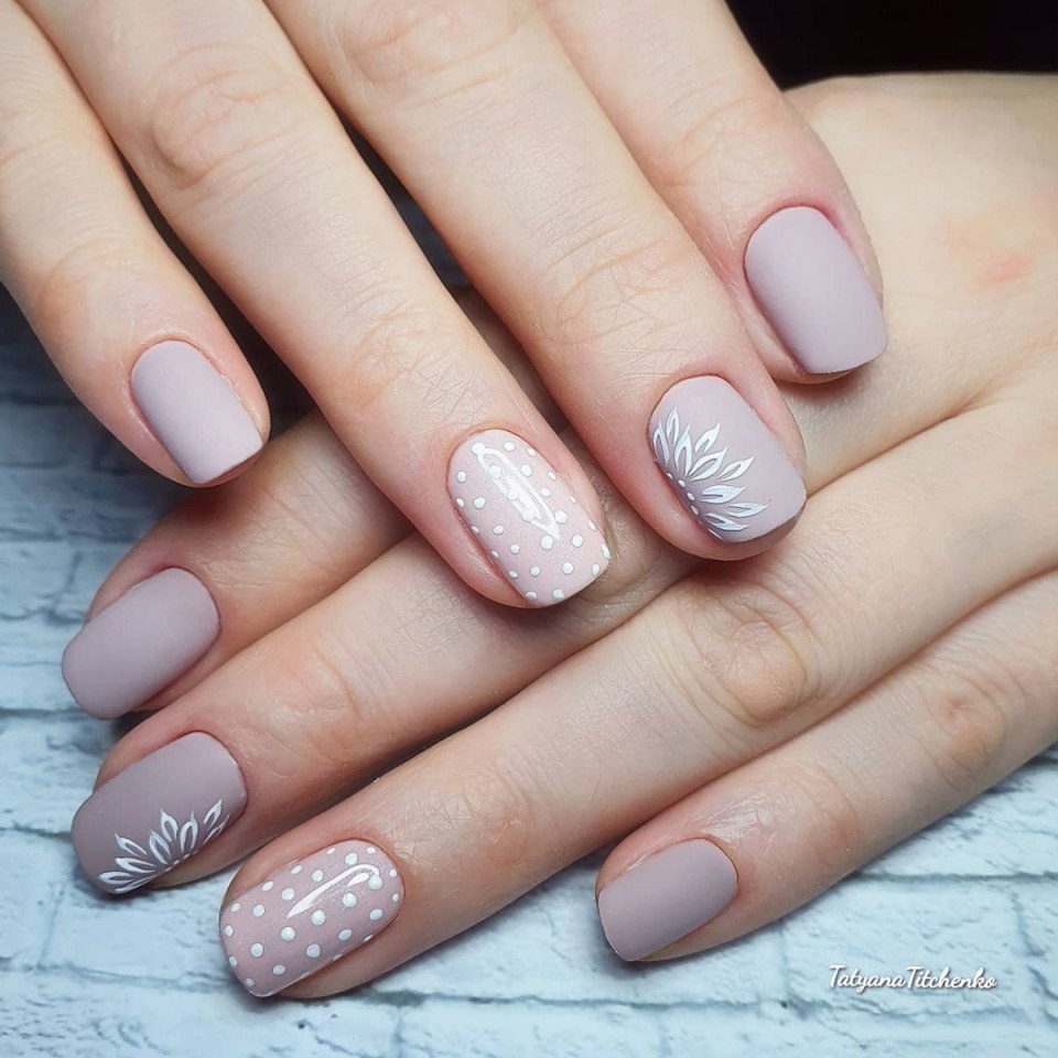 Нежный маникюр в пастельных тонах