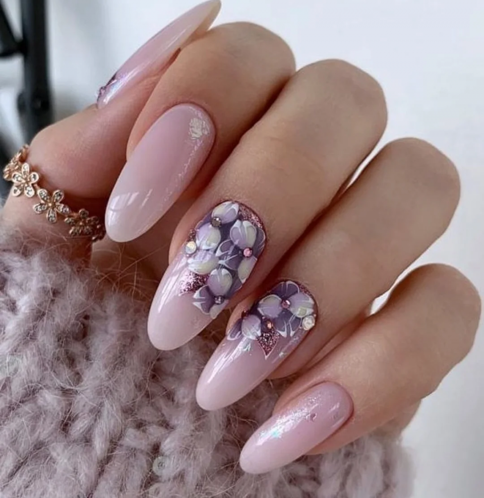 Нюдовый маникюр 2020 на длинные ногти