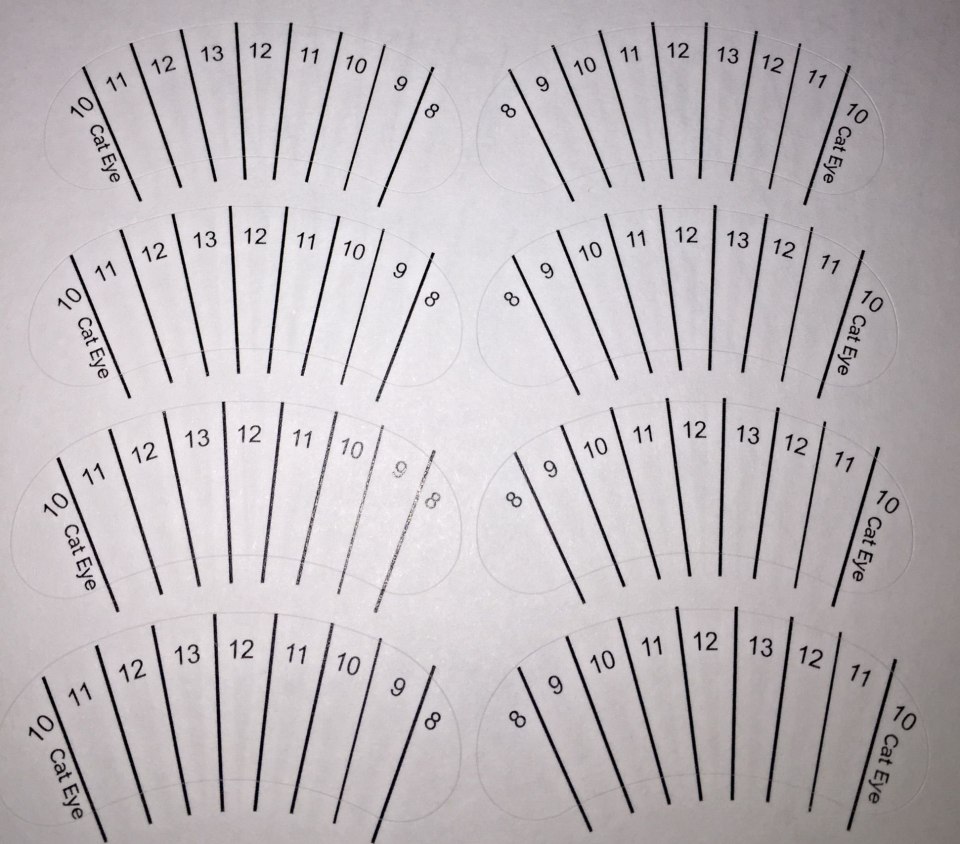 Схемы для наращивания ресниц фото новичков с разметкой