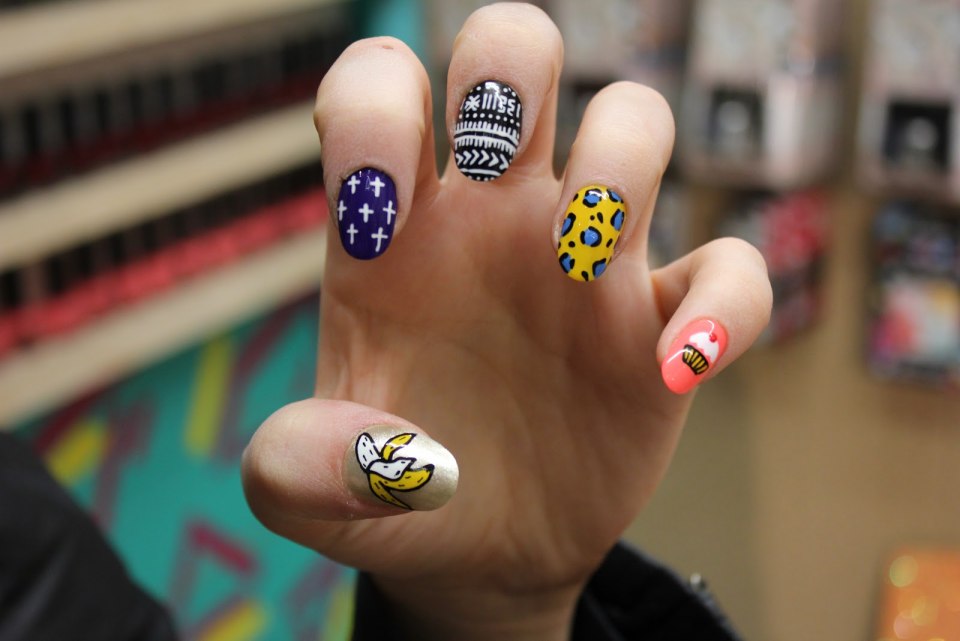 Ногти под стиль Тетрис