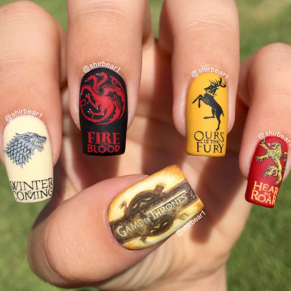 Ногти в стиле игры престолов
