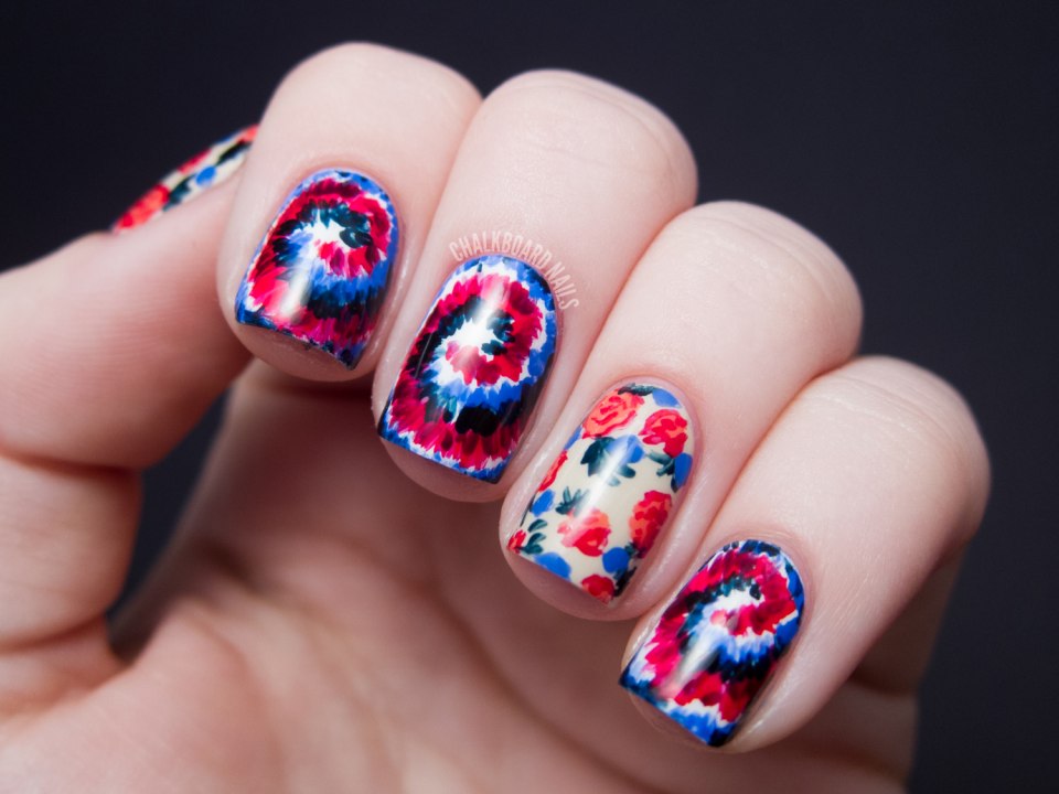 Маникюр на короткие ногти в стиле Тай