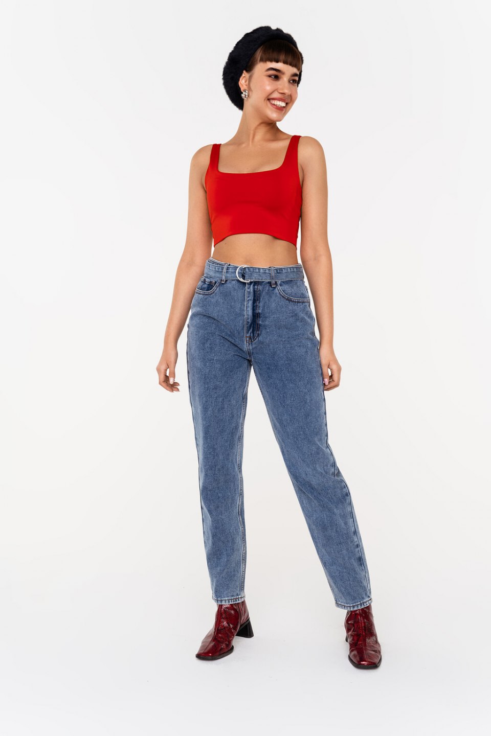 Джинсы High Rise mom Fit