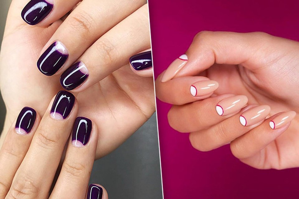 Маникюр визуально удлиняющий ногти