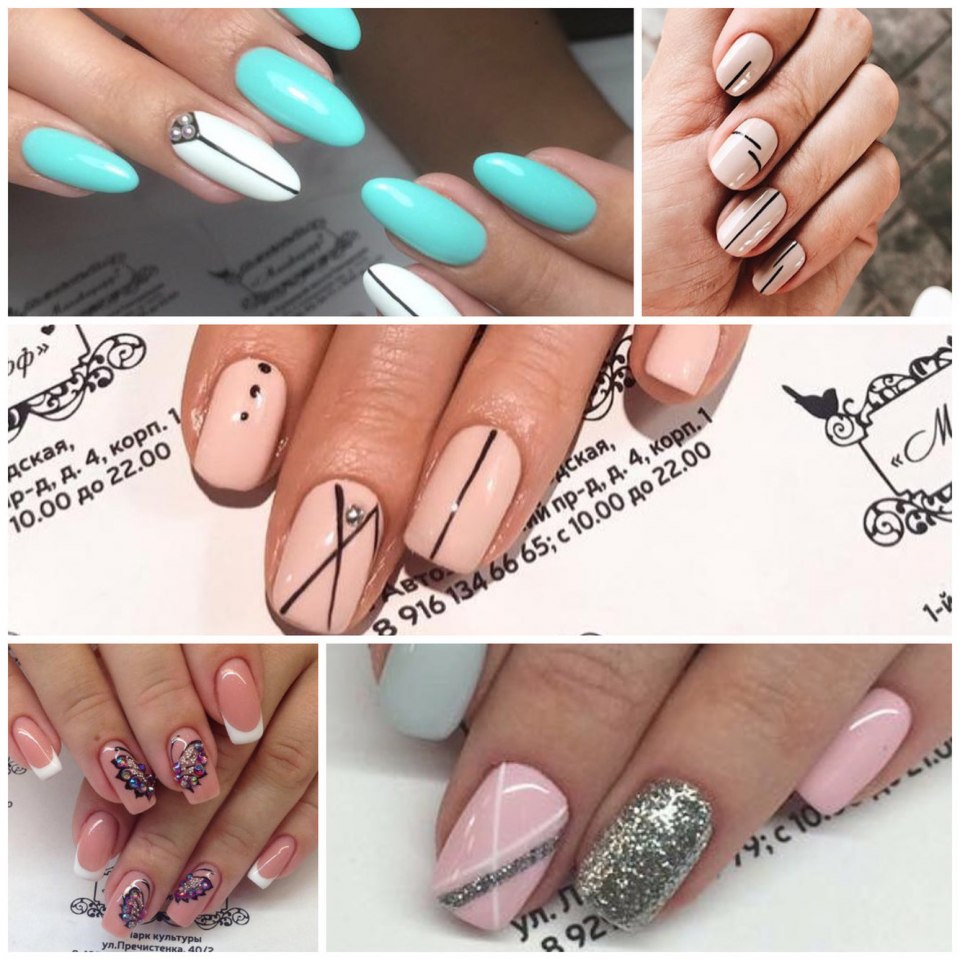 Маникюр на короткие широкие ногти
