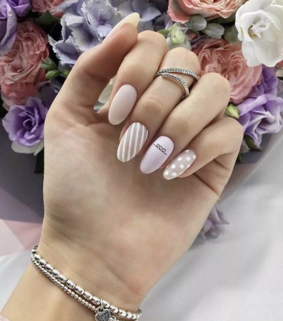 Летний маникюр на короткие