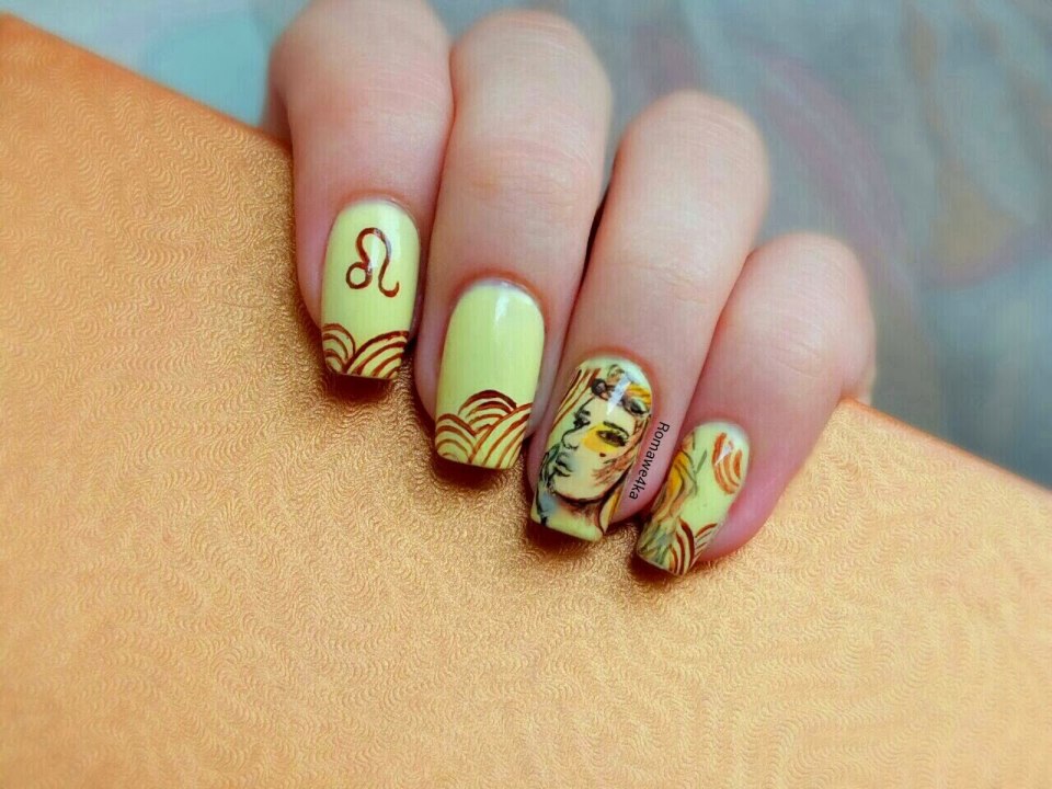 Король Лев на ногтях
