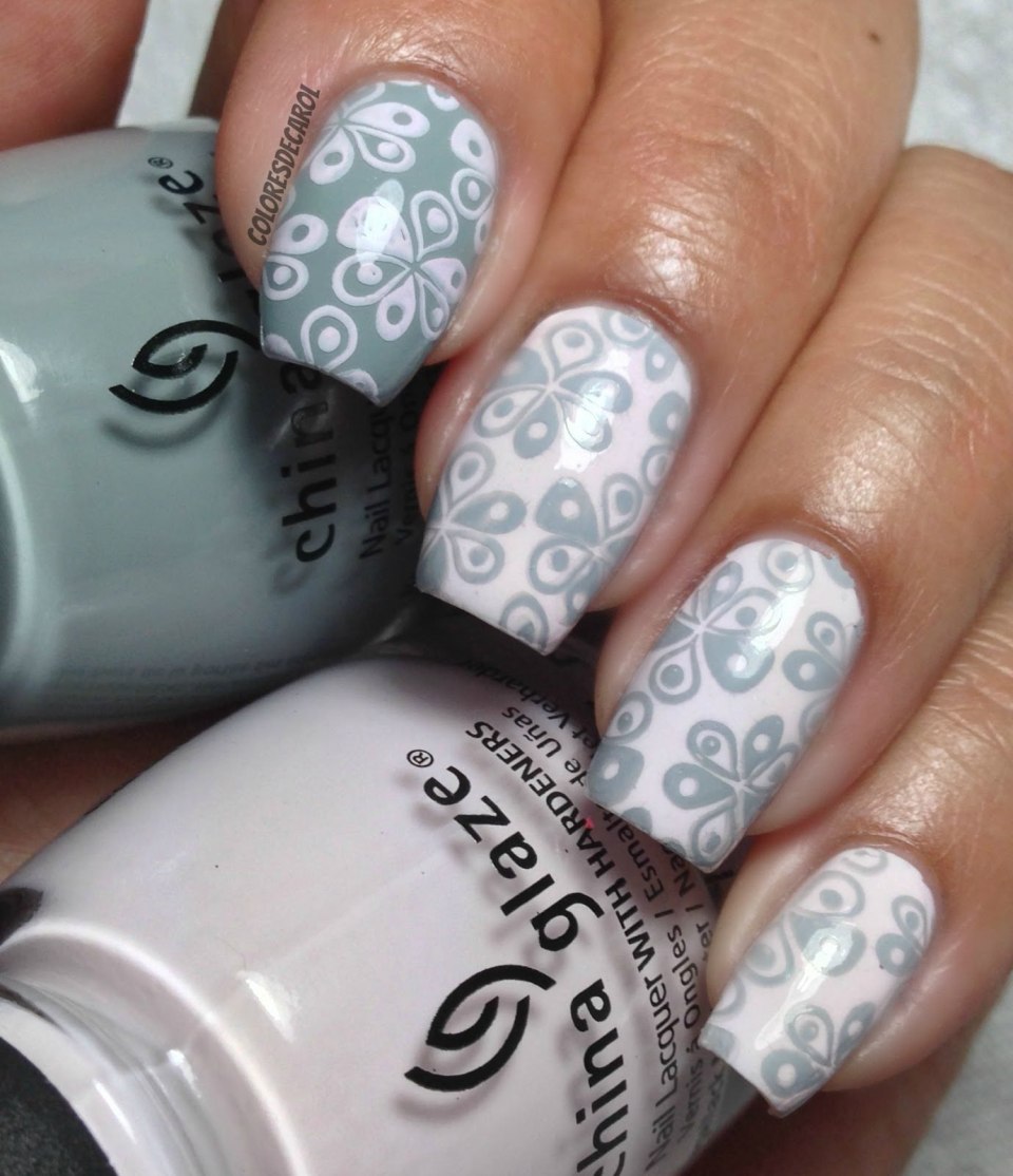 Стемпинг пластина Flower Tango l006