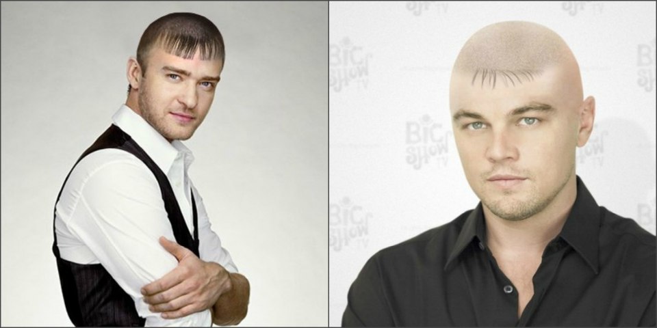 Прическа лысый с челкой