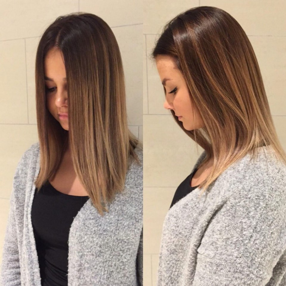 Балаяж на длинное каре