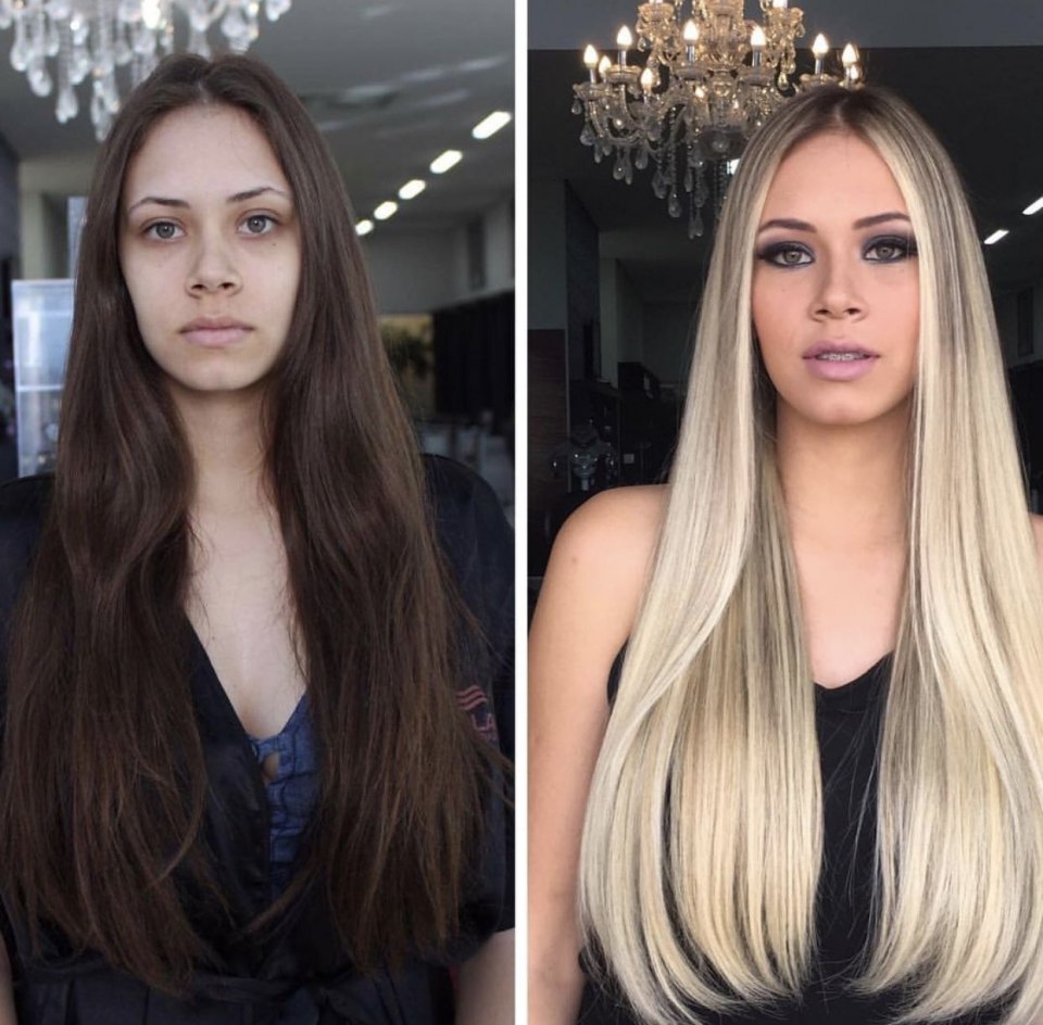 Окраска волос контур