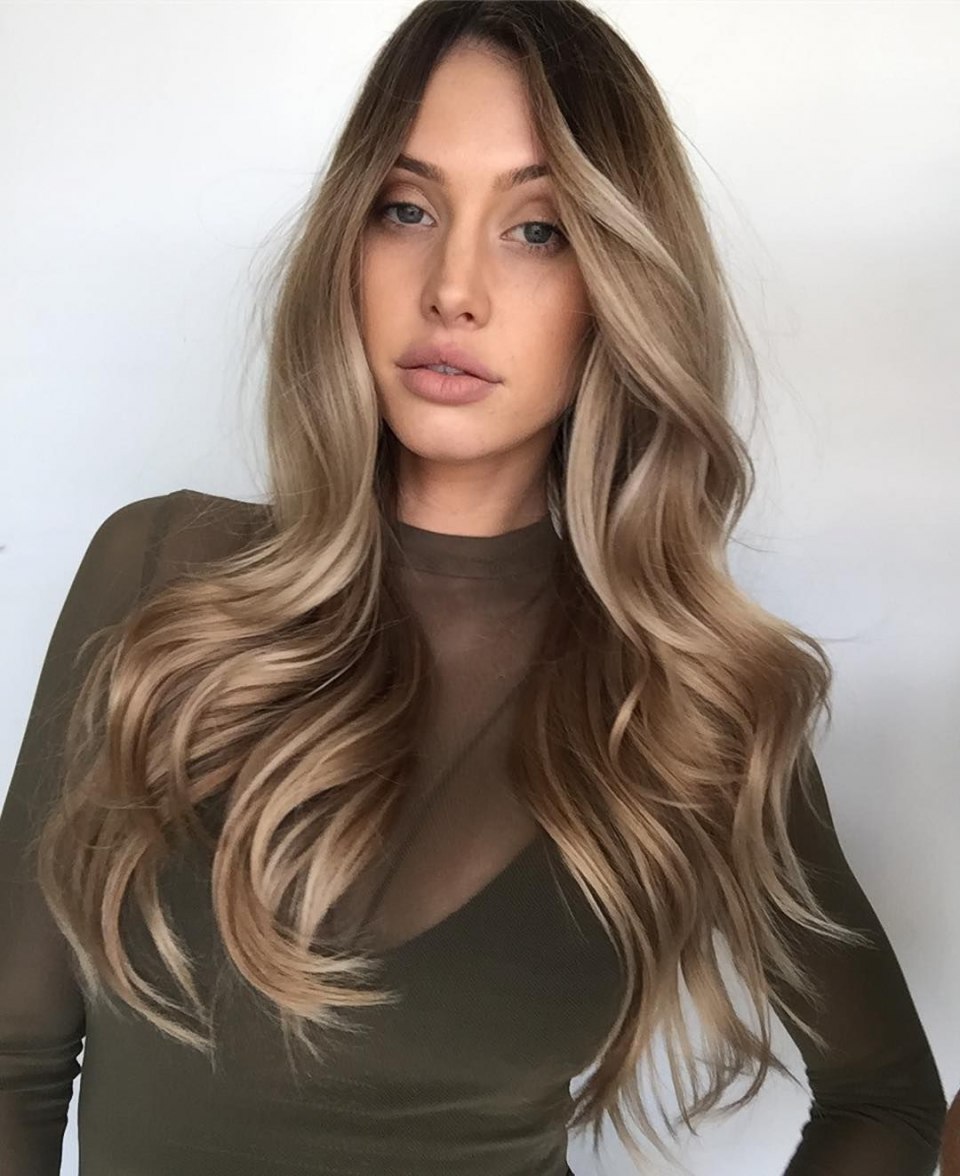 Карамельный пепельный балаяж