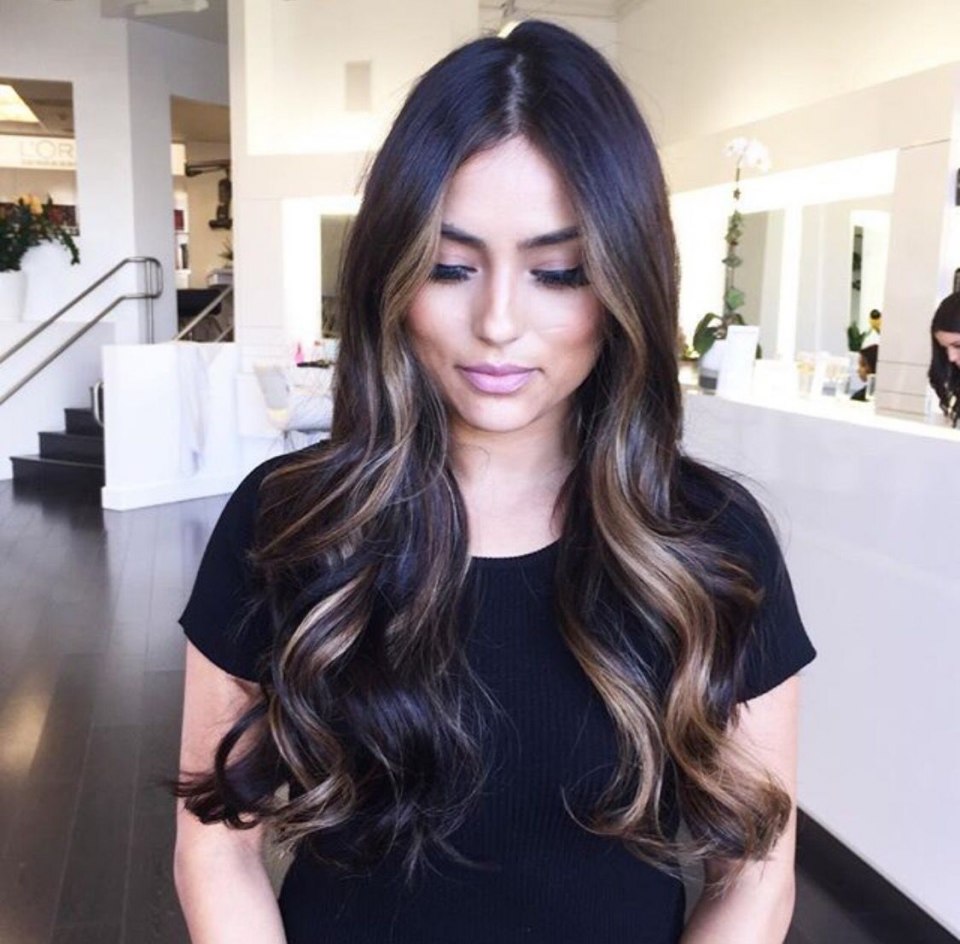 Контуринг окрашивание на темных волосах