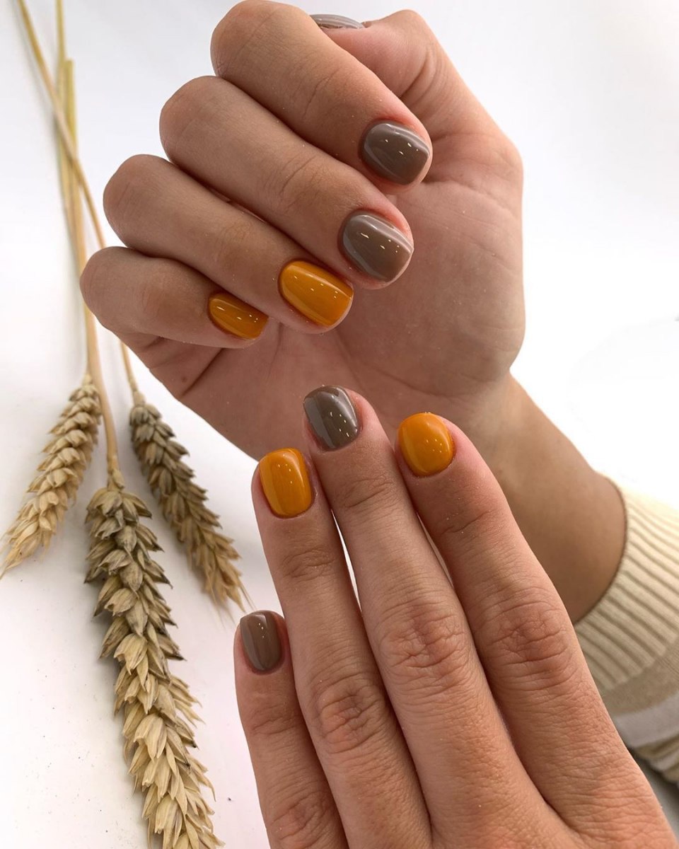 Маникюр в осенних тонах