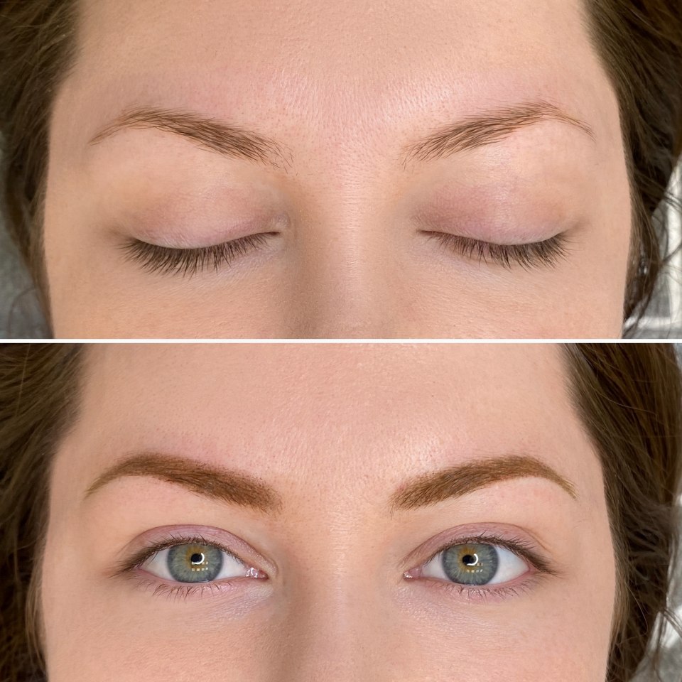 Татуаж бровей растушевка