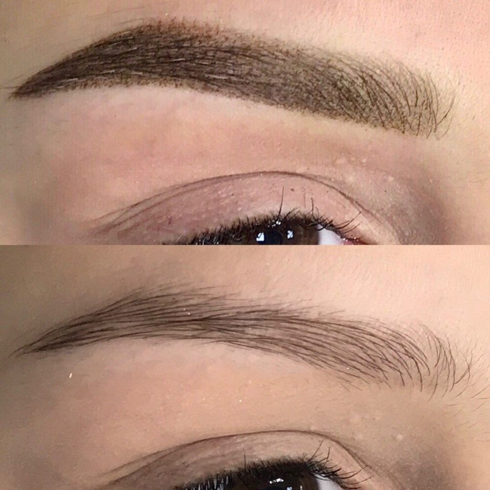 Пудровое нанонапыление бровей