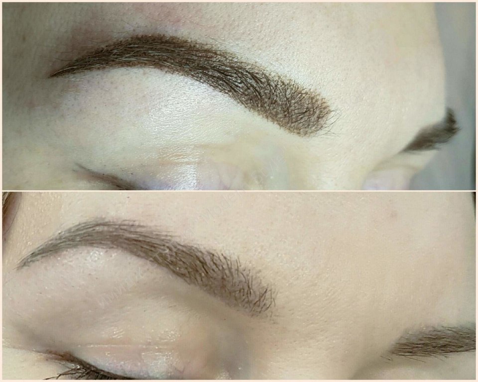 Перманент бровей пудровое напыление