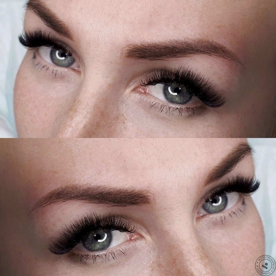 Пудровое напыление бровей