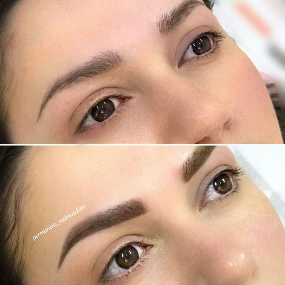 Перманент бровей пудровое напыление